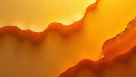 Abstract golden waves texture flowing in a gradient design