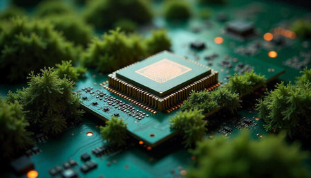 Green Technology: Motherboard with Greenery Concept for Eco-Friendly Innovation