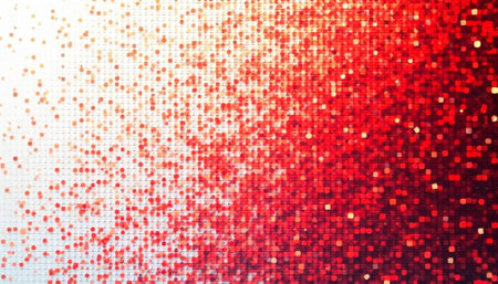 Abstract red dot pattern fading into white background