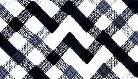 Abstract black and blue checkered pattern on white background