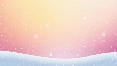 Winter snow scene with gradient sky and snowdriftの写真素材