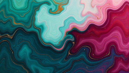 Abstract fluid art background with swirls of vibrant colors