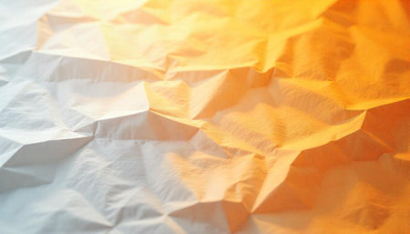 Abstract folded paper texture with warm gradient colorの写真素材
