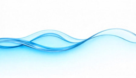 Gentle waves of transparent blue water against white background