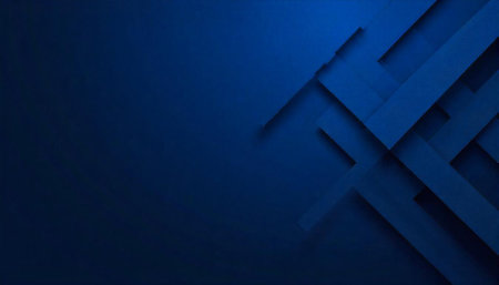 Abstract overlapping geometric blue paper shapes background banner designの写真素材
