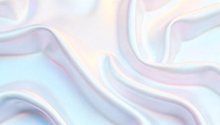 Abstract shimmering satin fabric backdrop with soft pastel colorsの写真素材