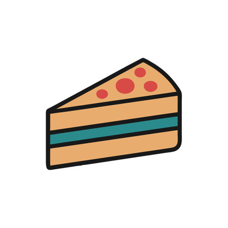 Elegant Cake Slice Design for Menus