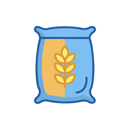 Stylish Flour Sack Representation for Bakersのイラスト素材