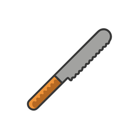 Stylish Bread Knife Graphic Designのイラスト素材