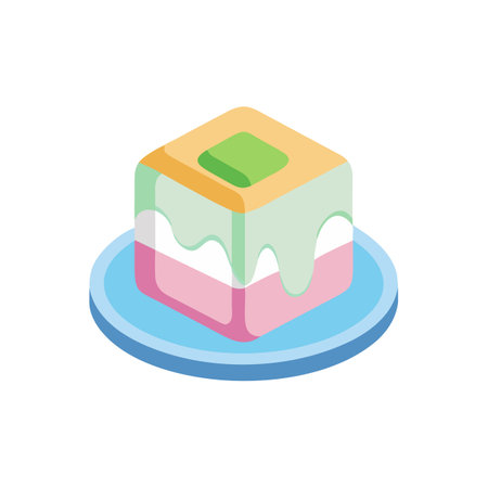 Stylish Jelly Cube Representation for Recipesのイラスト素材
