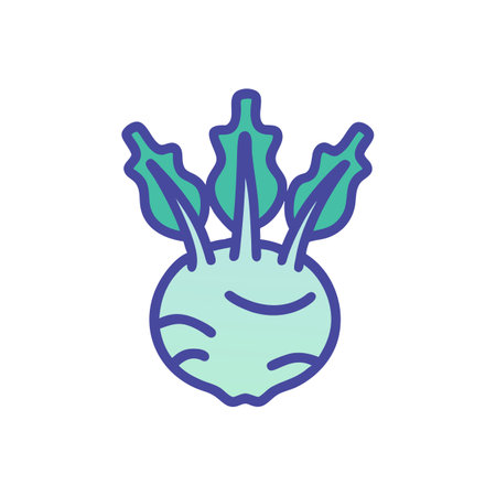 Kohlrabi Icon for Healthy Dishesのイラスト素材