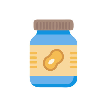 Stylish Peanut Butter Jar Representation for Recipesのイラスト素材