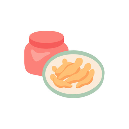 Elegant Pickled Ginger Design for Menusのイラスト素材