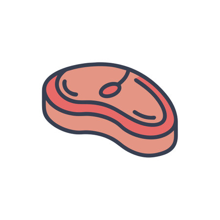 Pork Chop Icon for Gourmet Mealsのイラスト素材