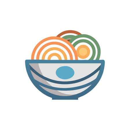 Delicious Ramen Bowl Iconのイラスト素材