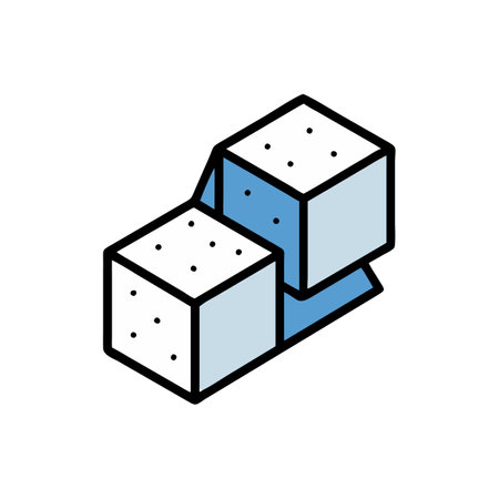 Stylish Sugar Cube Representation for Beveragesのイラスト素材