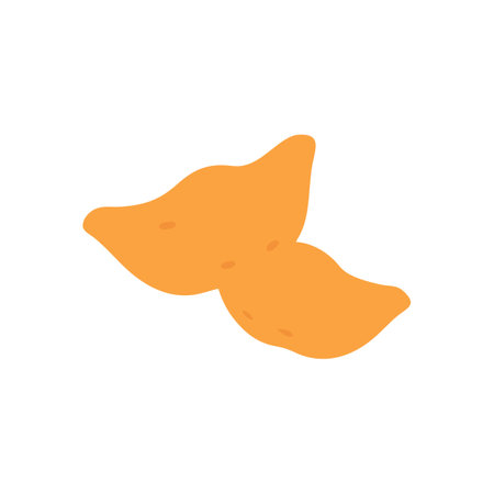Elegant Sweet Potato Chip Design for Culinary Useのイラスト素材