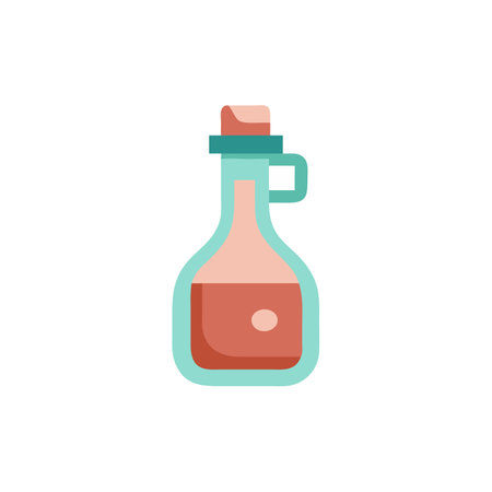 Essential Vinegar Bottle Culinary Iconのイラスト素材