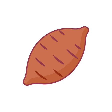 Elegant Sweet Potato Design for Menusのイラスト素材