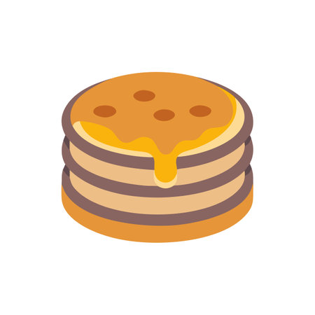 Delicious Pancake Culinary Iconのイラスト素材
