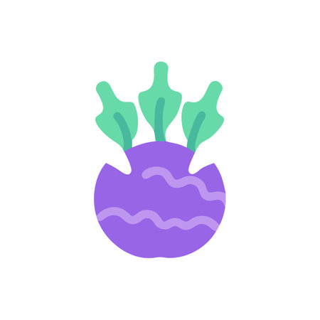 Charming Kohlrabi Graphic for Saladsのイラスト素材