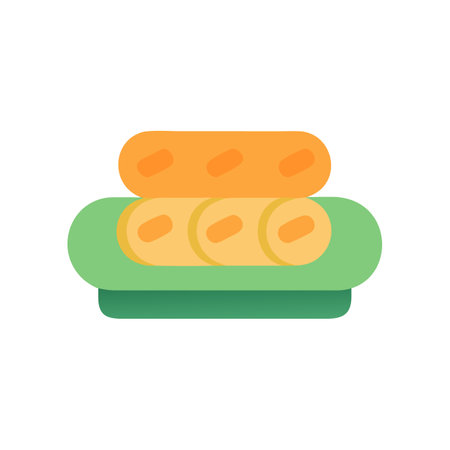 Elegant Spring Roll Design for Culinary Useのイラスト素材