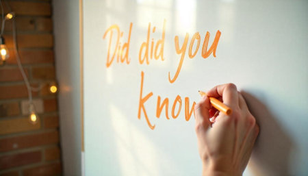 Did you know written on whiteboard with orange markerの写真素材