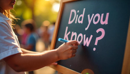 Chalkboard with Did you know? message, education related concept