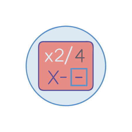 Math Education Icon, Symbol, Mathematics Operations Vectorのイラスト素材