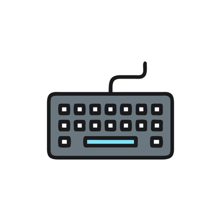 Keyboard Icon Graphic for Technology, Computer or Inputのイラスト素材