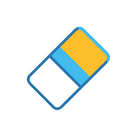 Modern Eraser Icon on White Background Flat Illustrationのイラスト素材