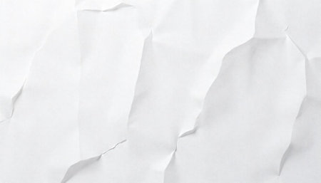 White wrinkled paper texture background with sharp lines detailの写真素材