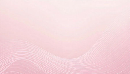 Soft pink background with elegant flowing line designの写真素材