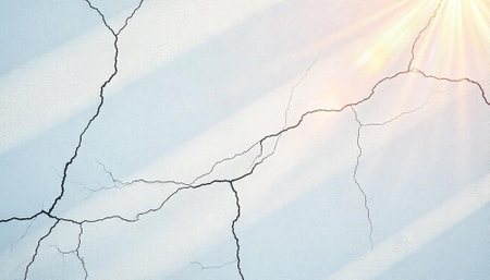 Cracked Wall with Sunlight Background Texture Image
