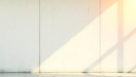Abstract wall with light and shadow playの写真素材