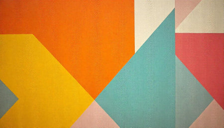 Vibrant geometric abstract art with textured color blocks designの写真素材