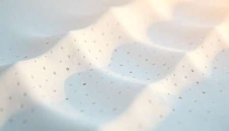 Soft White Fabric Texture with Perforated Pattern and Shadows