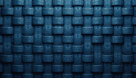 Detailed blue woven texture pattern background material image
