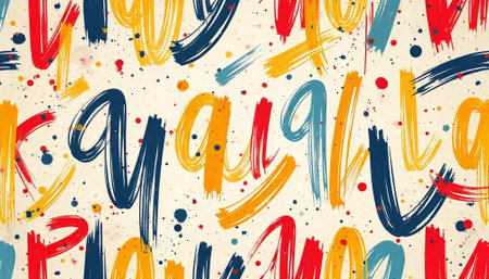 Abstract background with brush strokes and paint splattersの写真素材