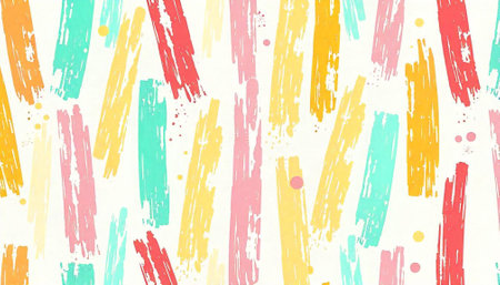 Colorful brush strokes create a cheerful artistic textured background