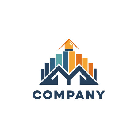 Abstract construction bars logo design for business companyのイラスト素材