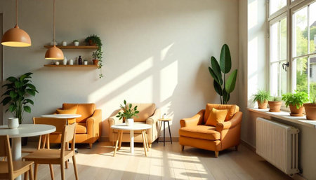 Bright Waiting Area with Comfortable Armchairs and Natural Light