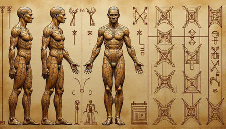 Anatomical Study of Human Form with Geometric Diagrams
