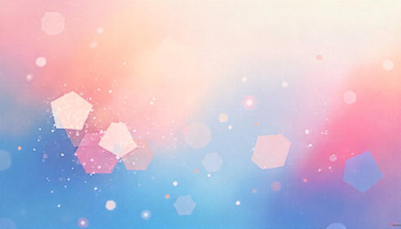 Soft Pastel Bokeh Background with Geometric Elements