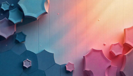 Geometric shapes and patterns creating a harmonious pastel background