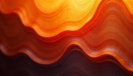 Abstract orange waves background with flowing texture and rhythm