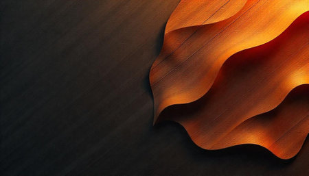 Abstract waves background in orange and brown tonesの写真素材