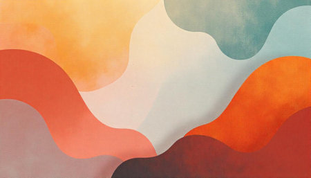 Abstract organic forms and warm color palette background image