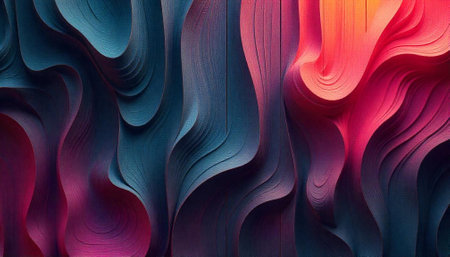 Abstract waves with colorful texture, smooth lines and curves