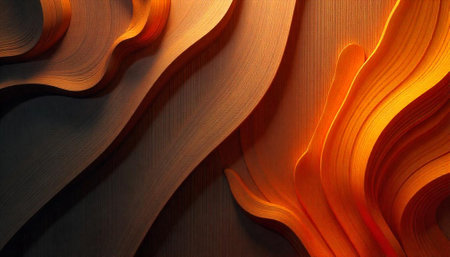 Abstract layered textured background with warm orange and brown huesの写真素材